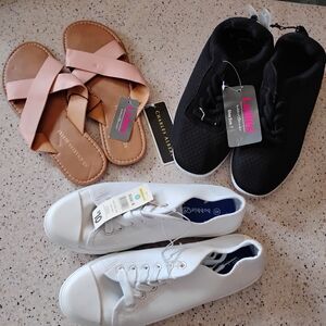 Charles & Keith Pink and Tan Sandals
